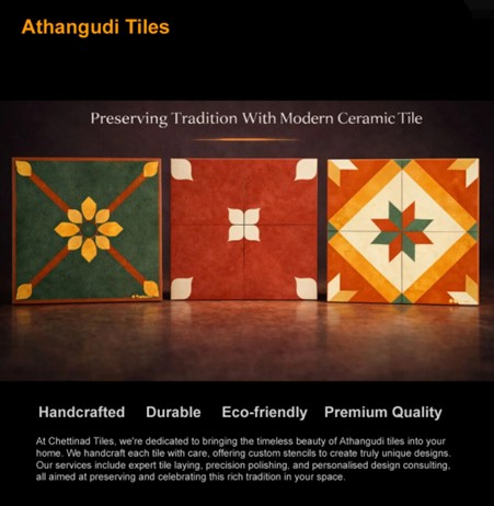 Athangudi Tiles Pattern design - Heritage house construction Thanjavur